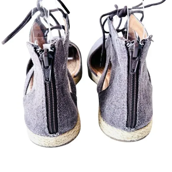 BOC/Born Concept Lucy Gladiator Espadrille Sandal Shoe Brown Canvas Size 7M - Picture 6 of 13